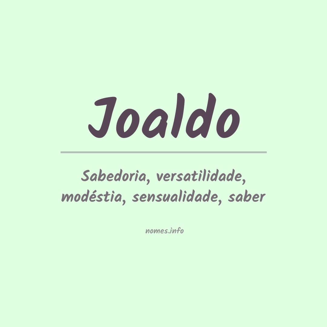 Significado do nome Joaldo