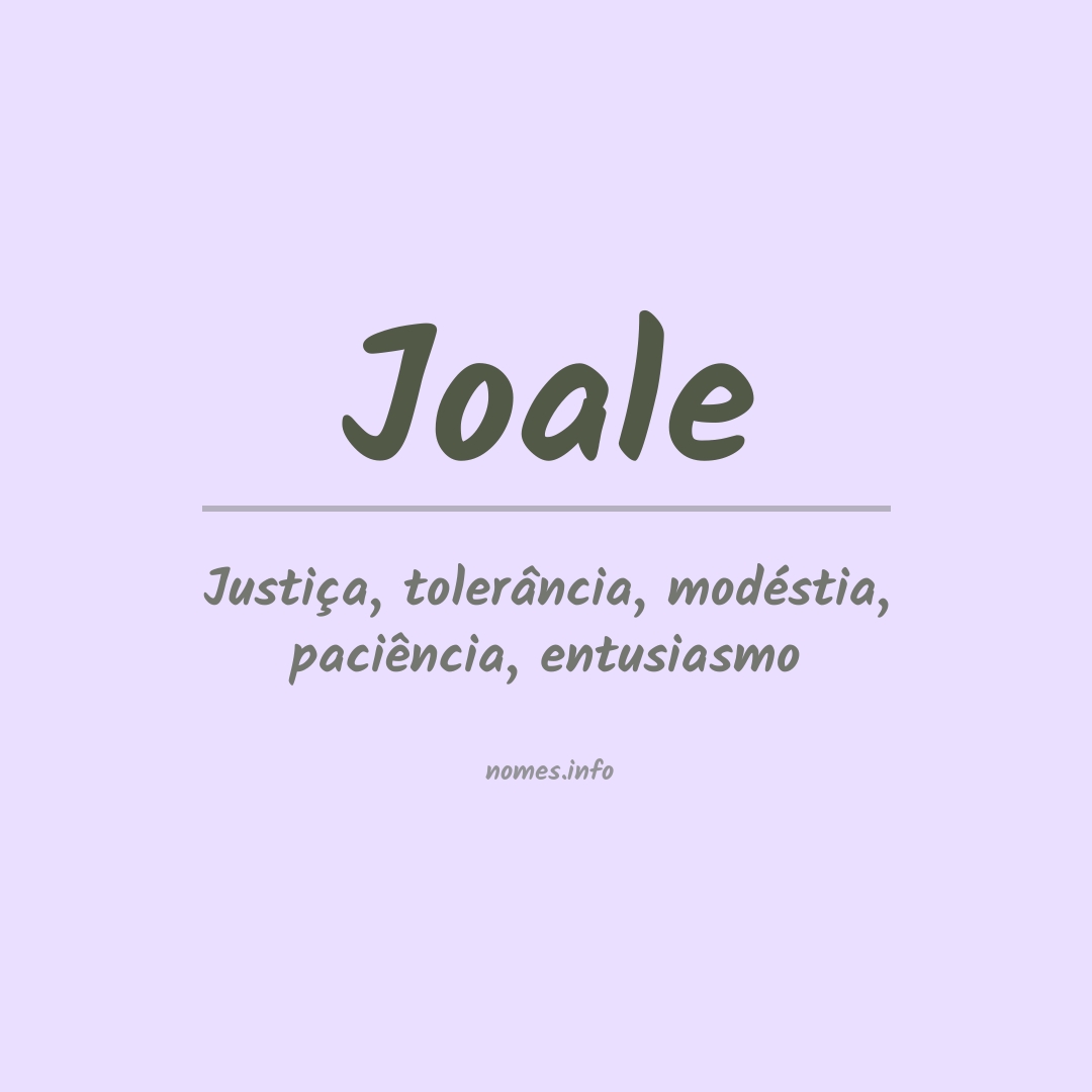 Significado do nome Joale