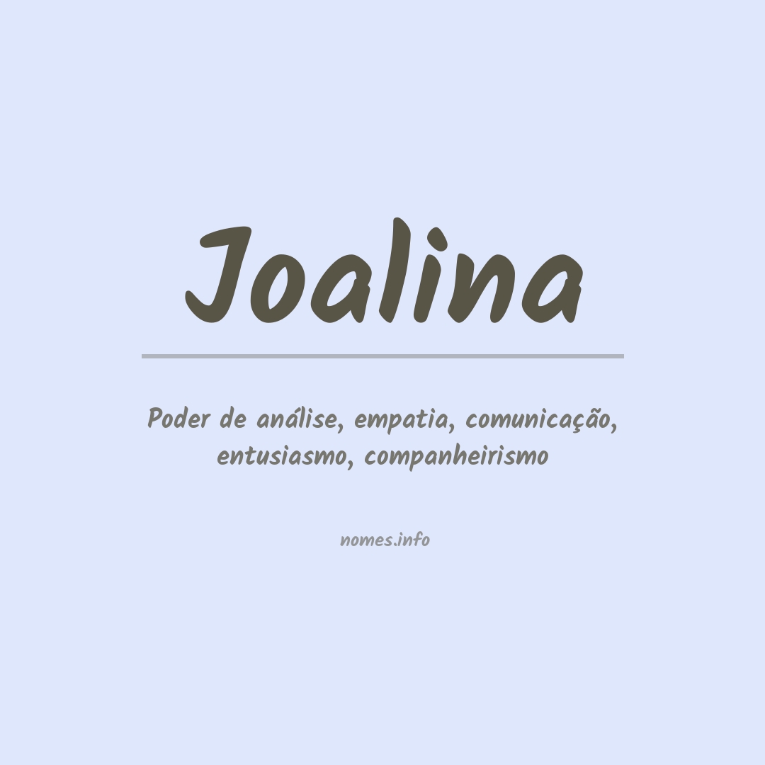 Significado do nome Joalina