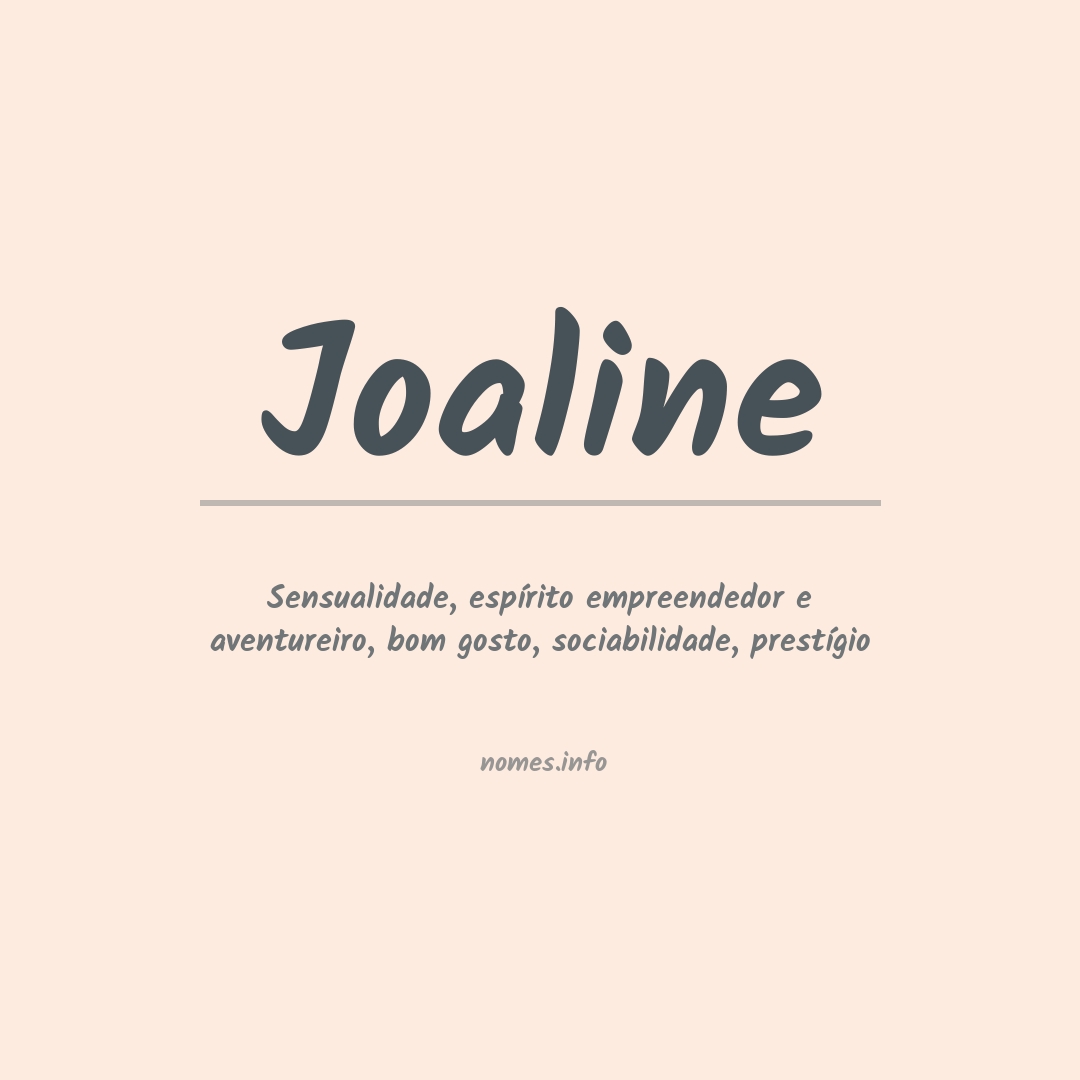 Significado do nome Joaline