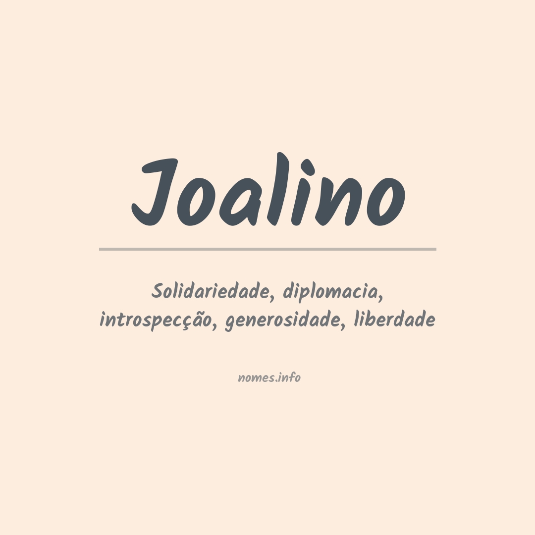 Significado do nome Joalino