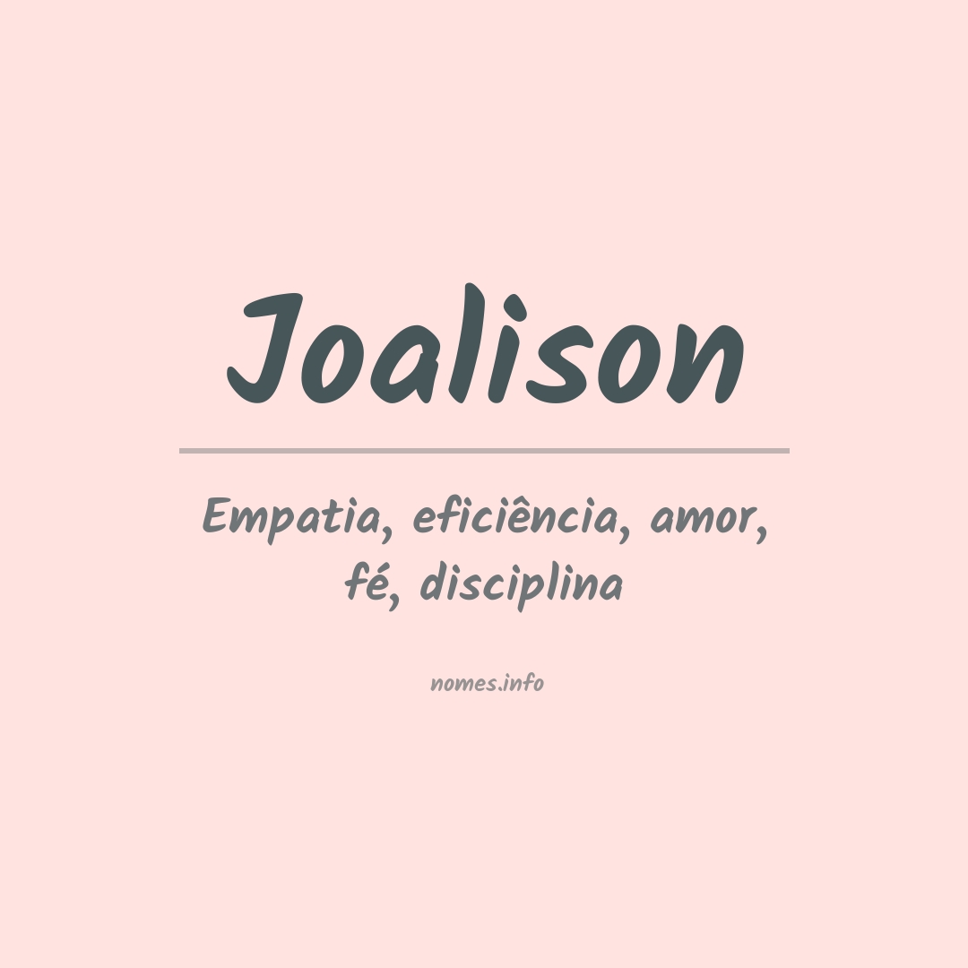 Significado do nome Joalison