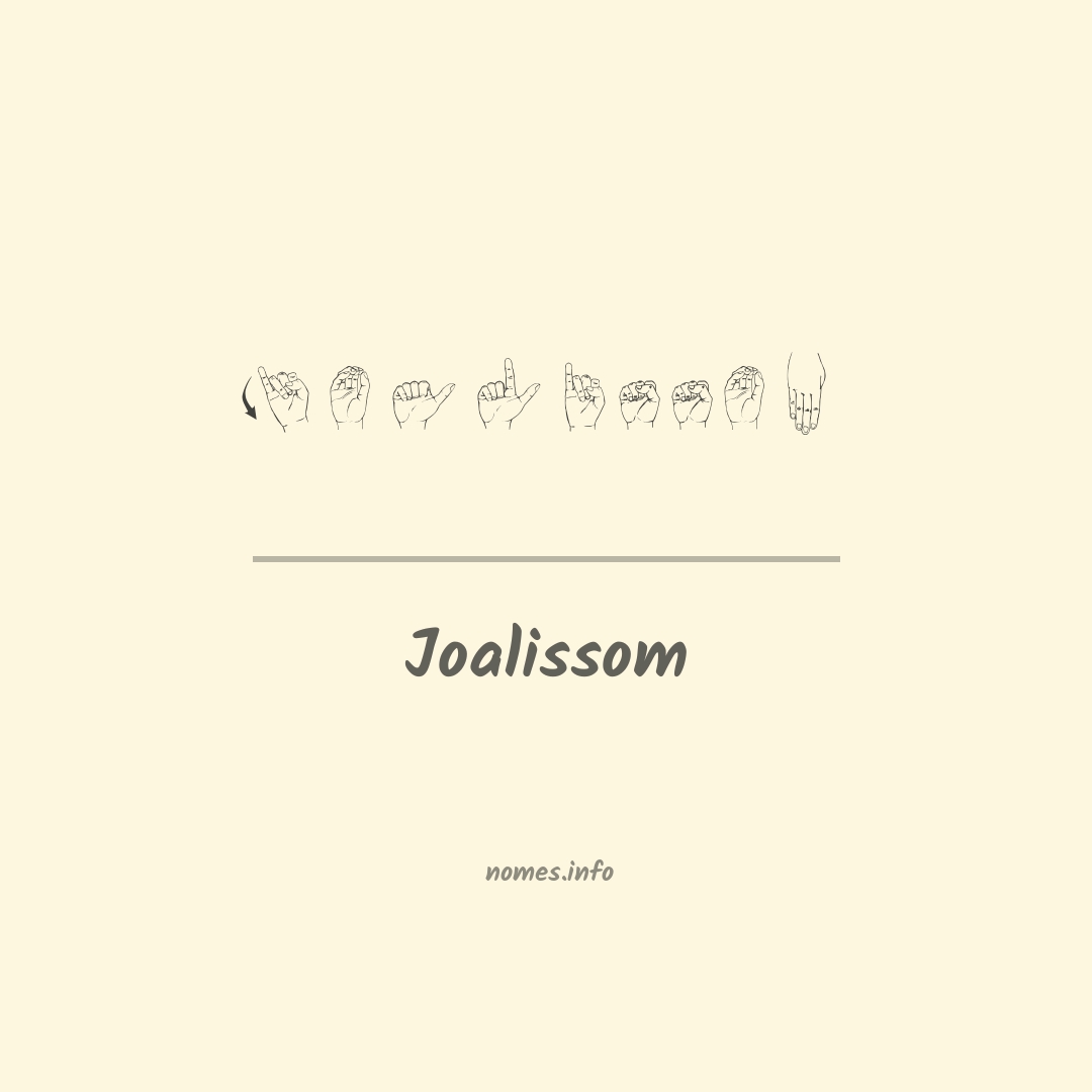 Joalissom em Libras