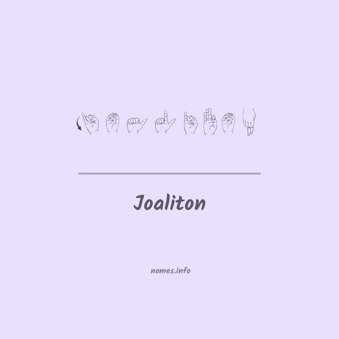 Joaliton em Libras