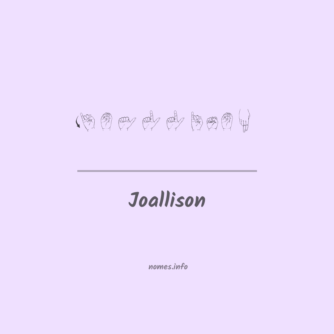 Joallison em Libras