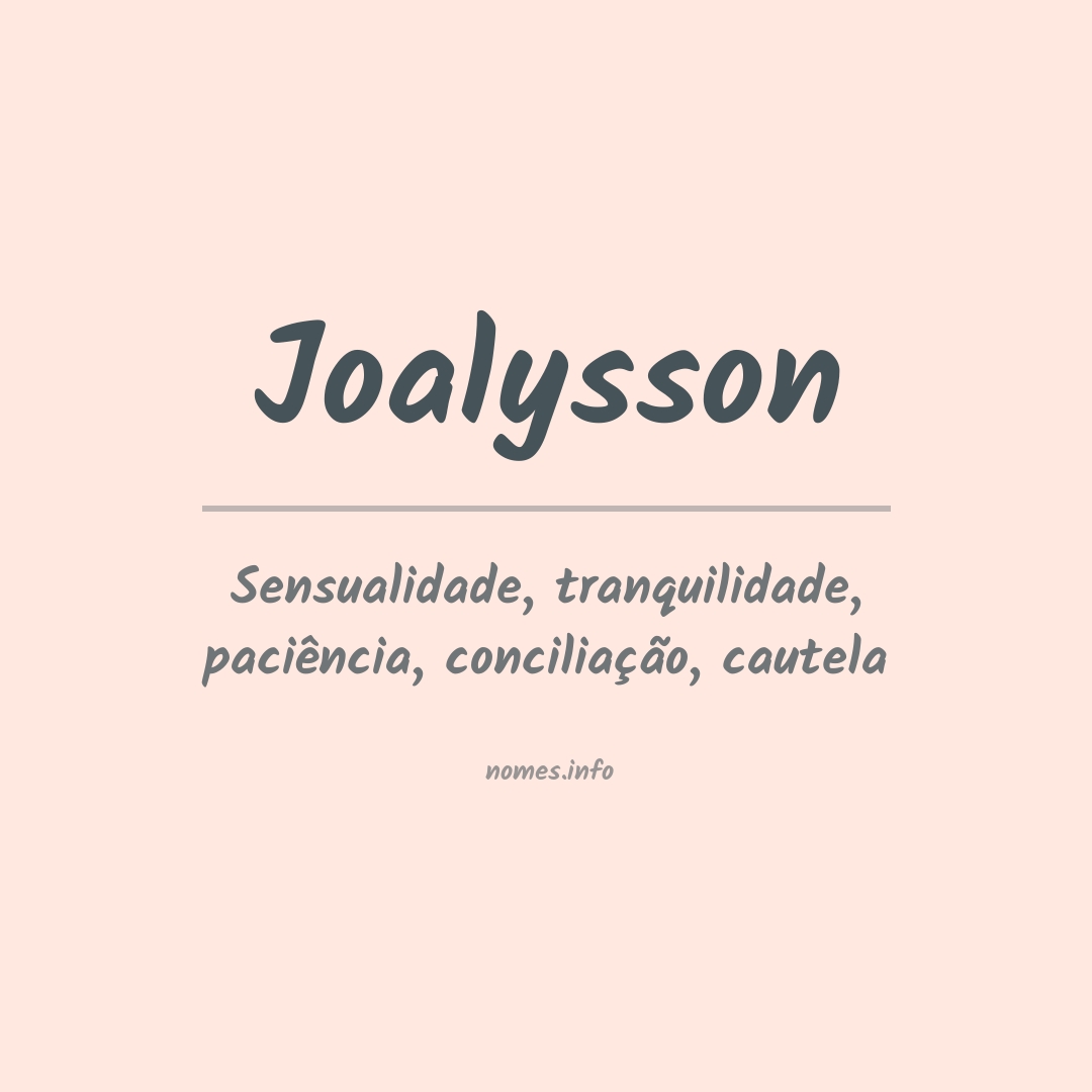 Significado do nome Joalysson