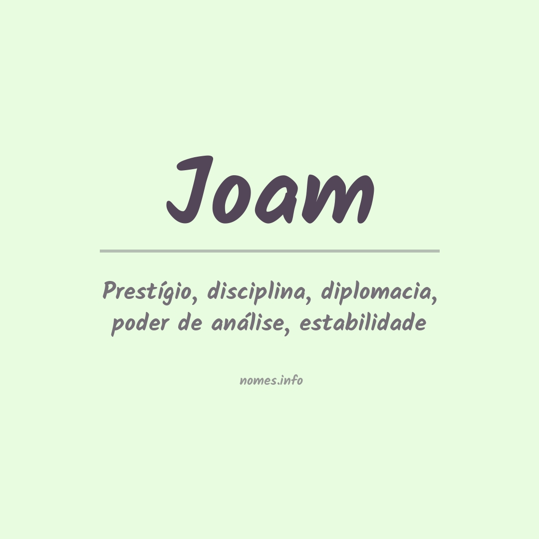 Significado do nome Joam