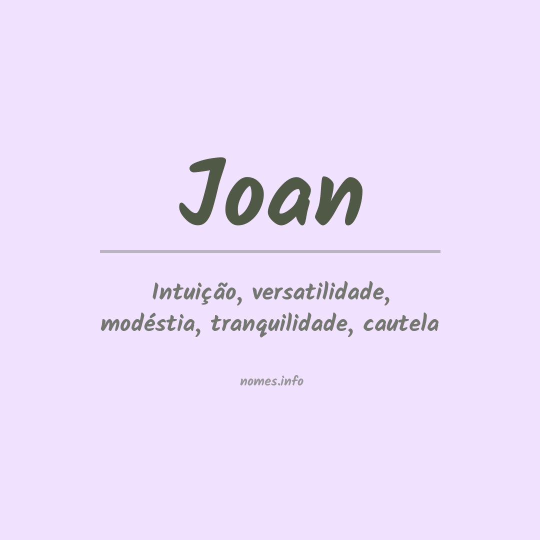 Significado do nome Joan