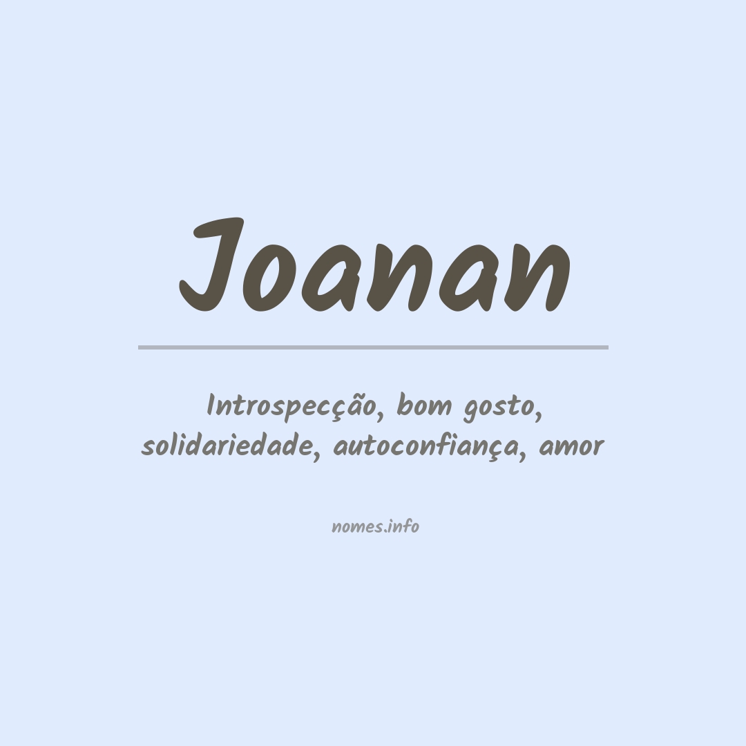 Significado do nome Joanan
