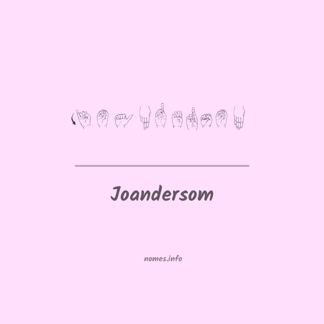 Joandersom em Libras