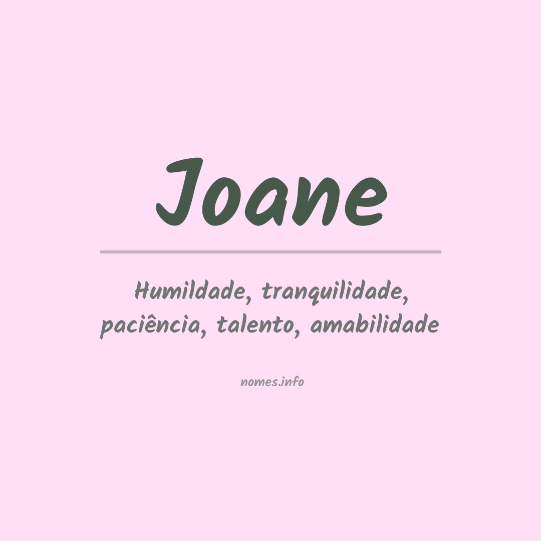 Significado do nome Joane