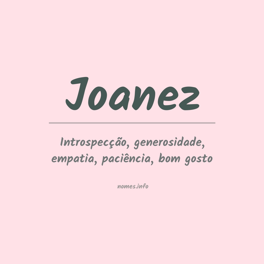 Significado do nome Joanez