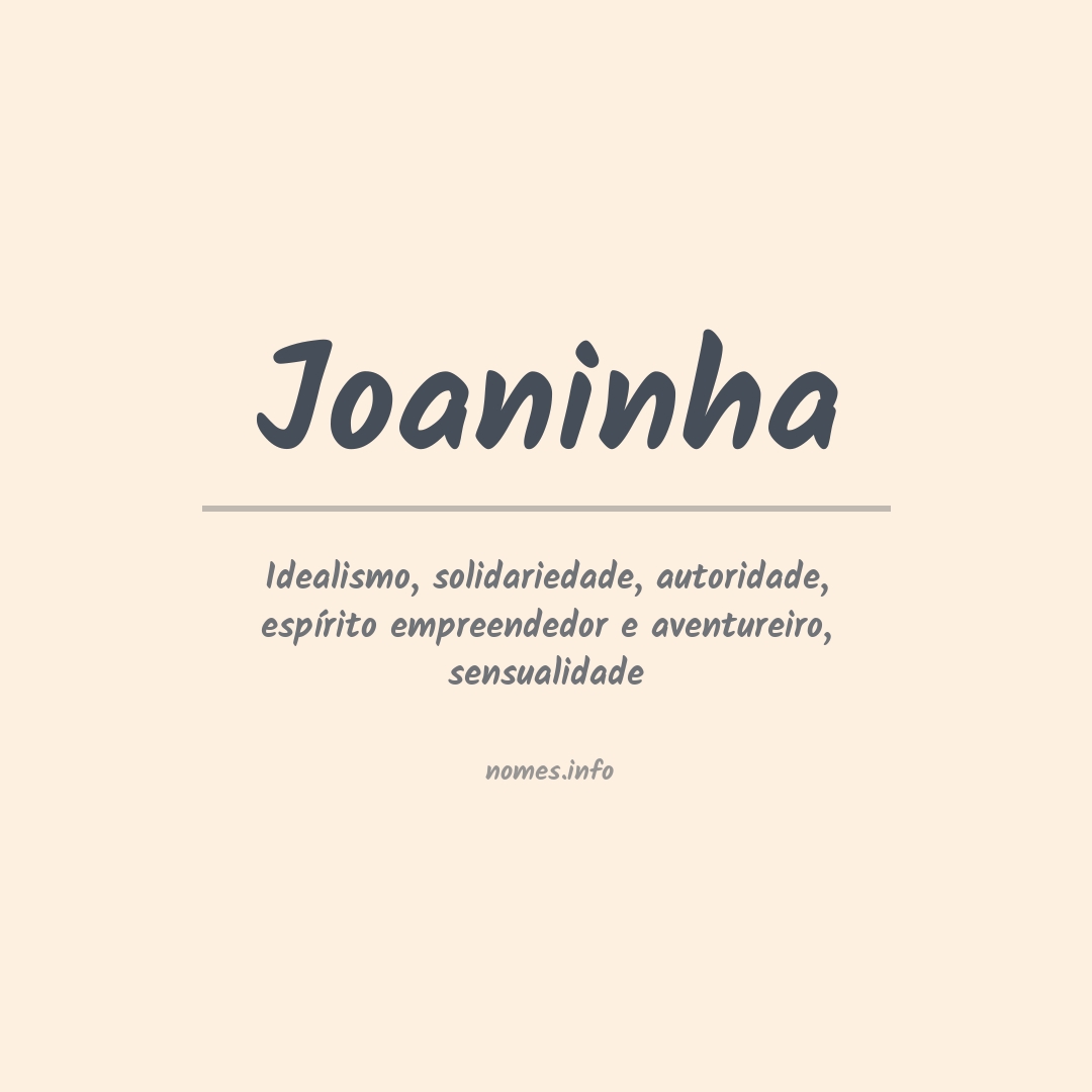 Significado do nome Joaninha