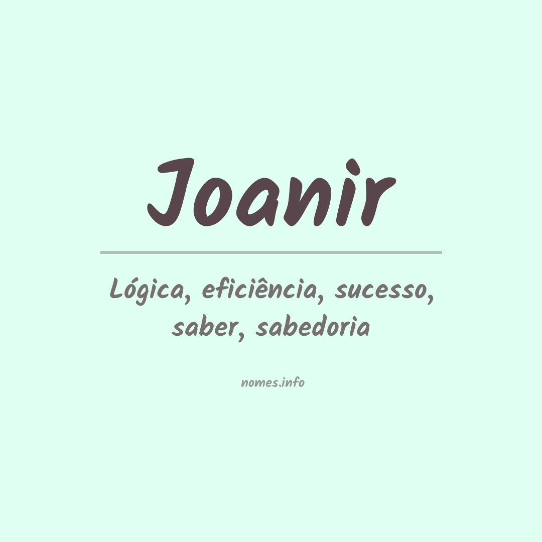 Significado do nome Joanir