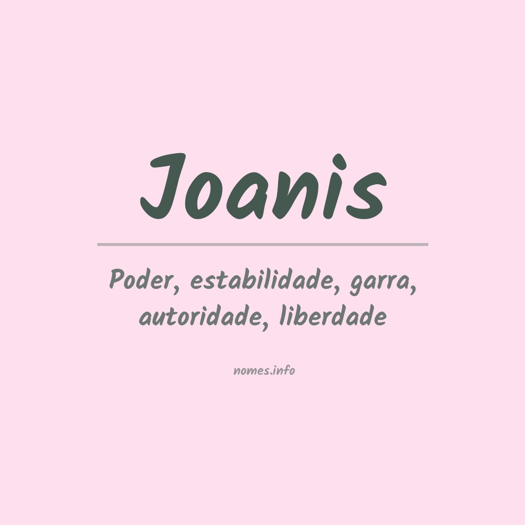 Significado do nome Joanis