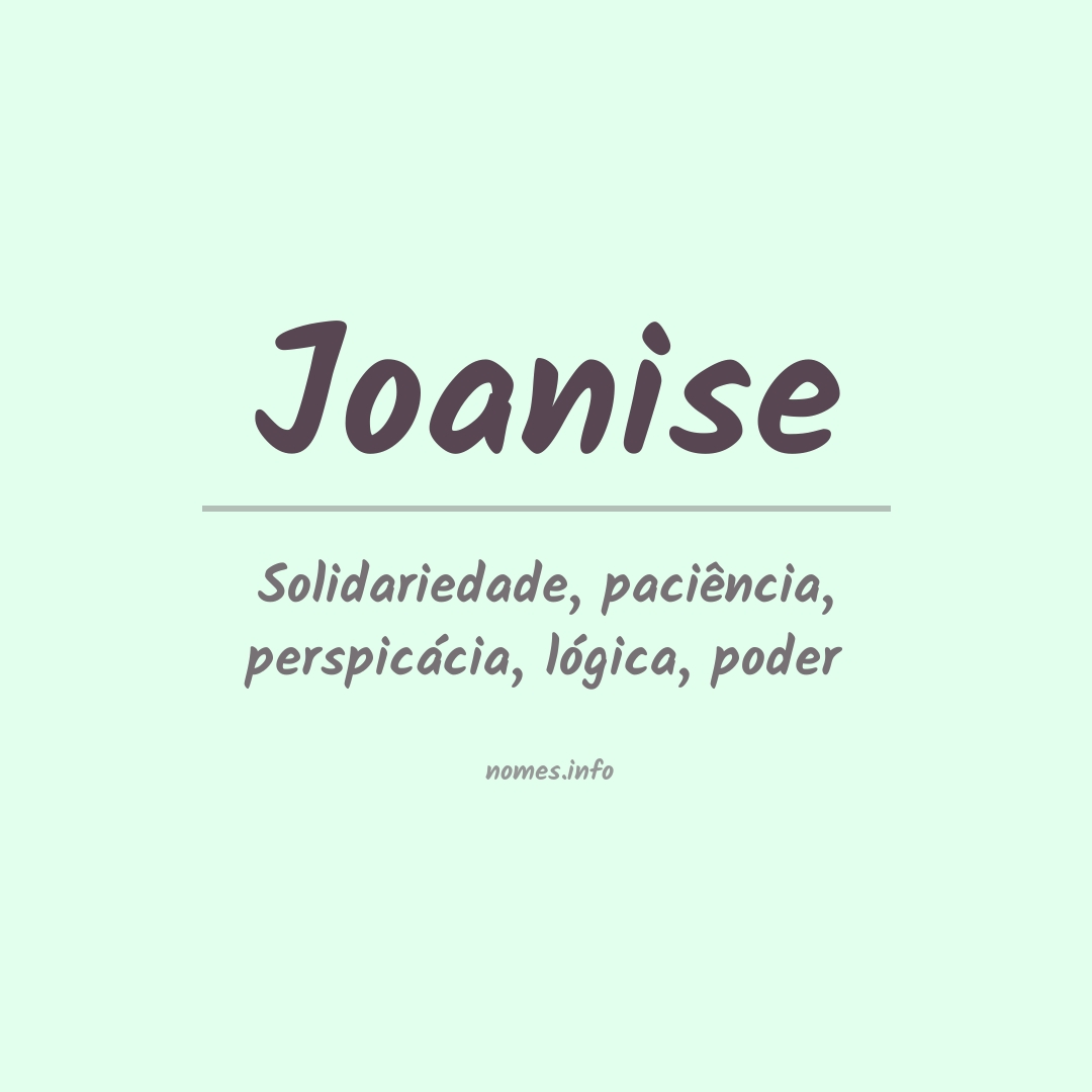 Significado do nome Joanise