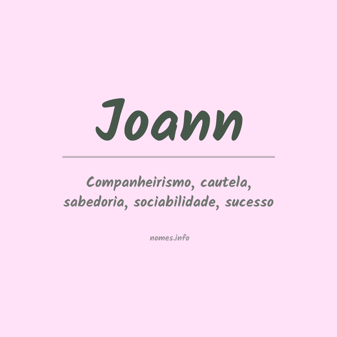Significado do nome Joann