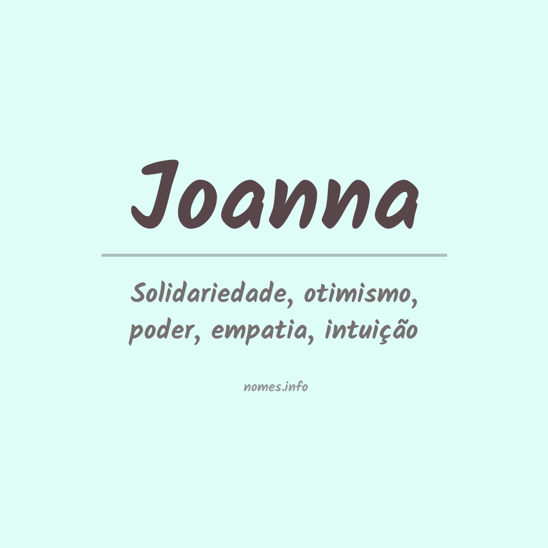 Significado do nome Joanna
