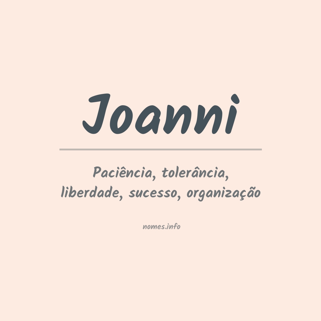 Significado do nome Joanni