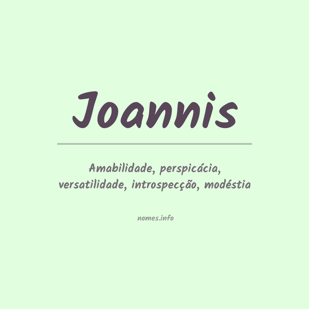 Significado do nome Joannis