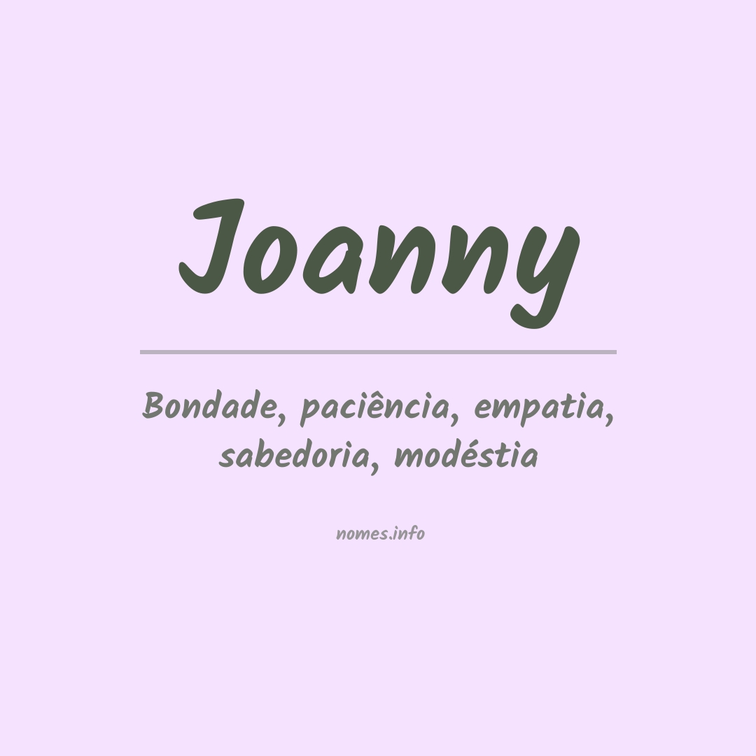 Significado do nome Joanny