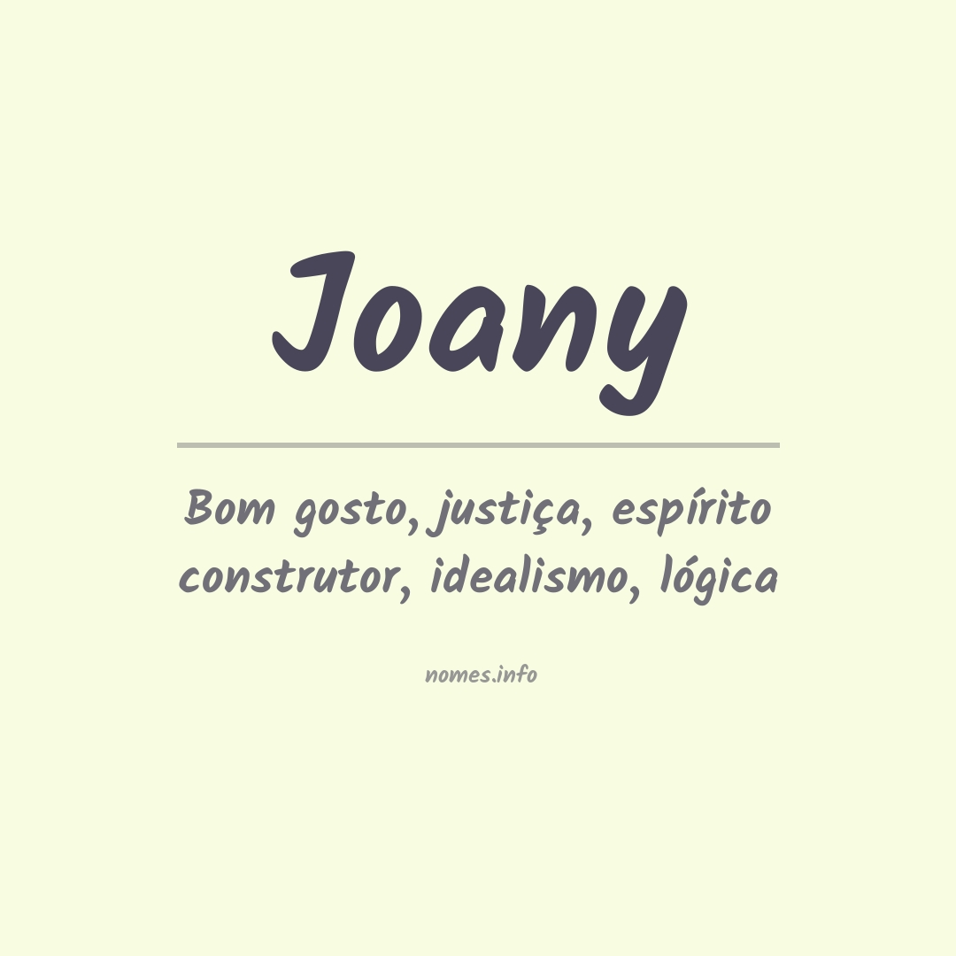 Significado do nome Joany