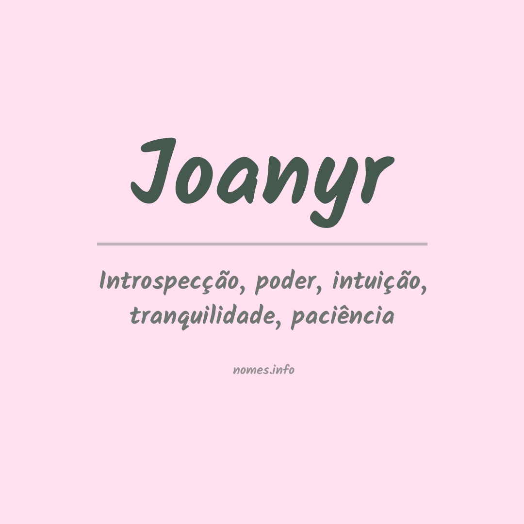 Significado do nome Joanyr