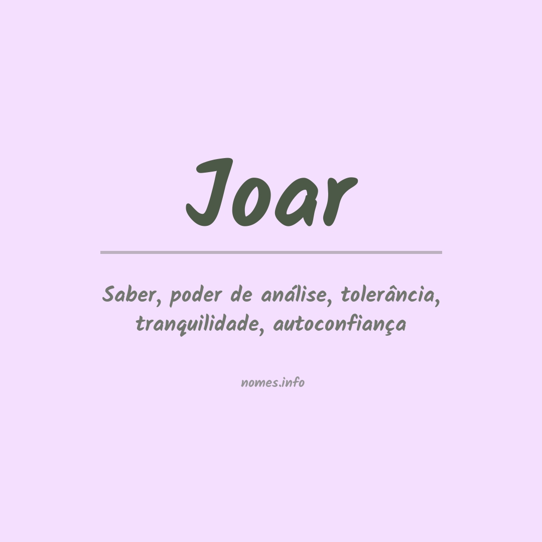 Significado do nome Joar