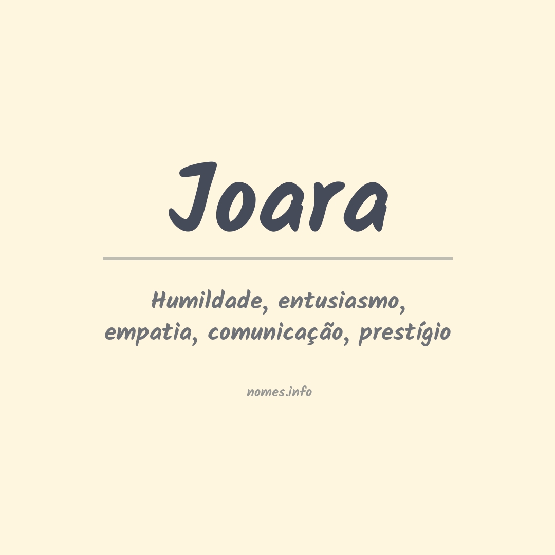 Significado do nome Joara