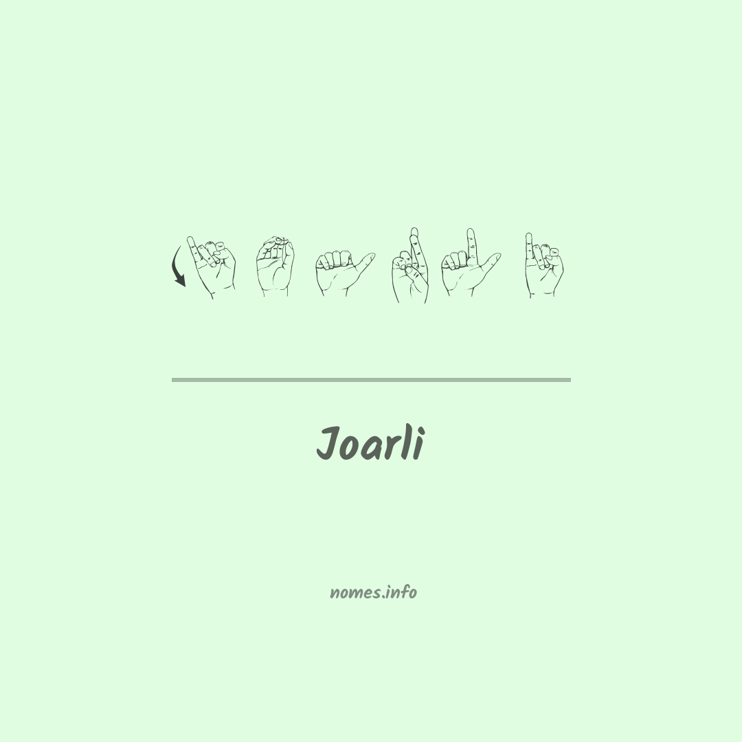 Joarli em Libras