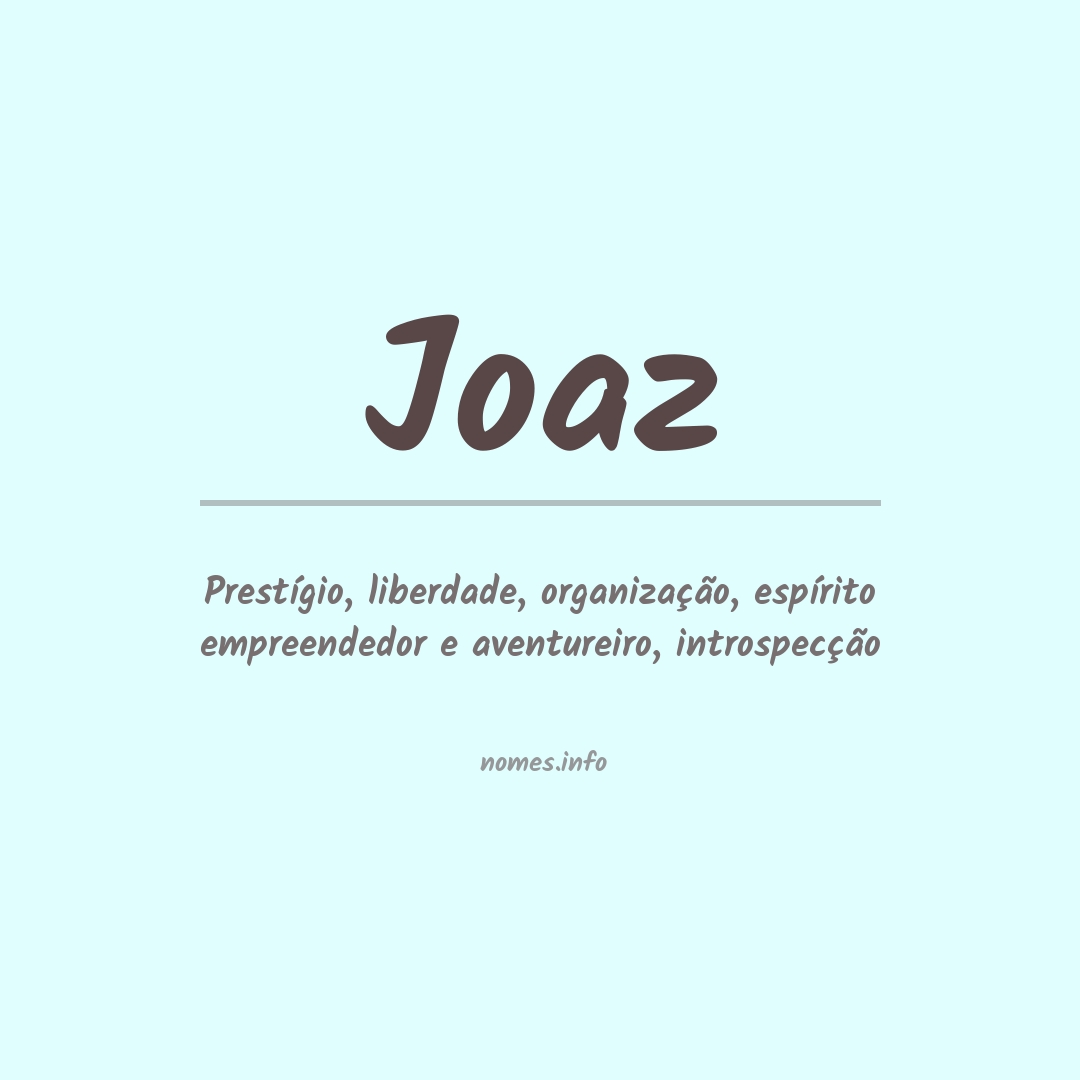 Significado do nome Joaz