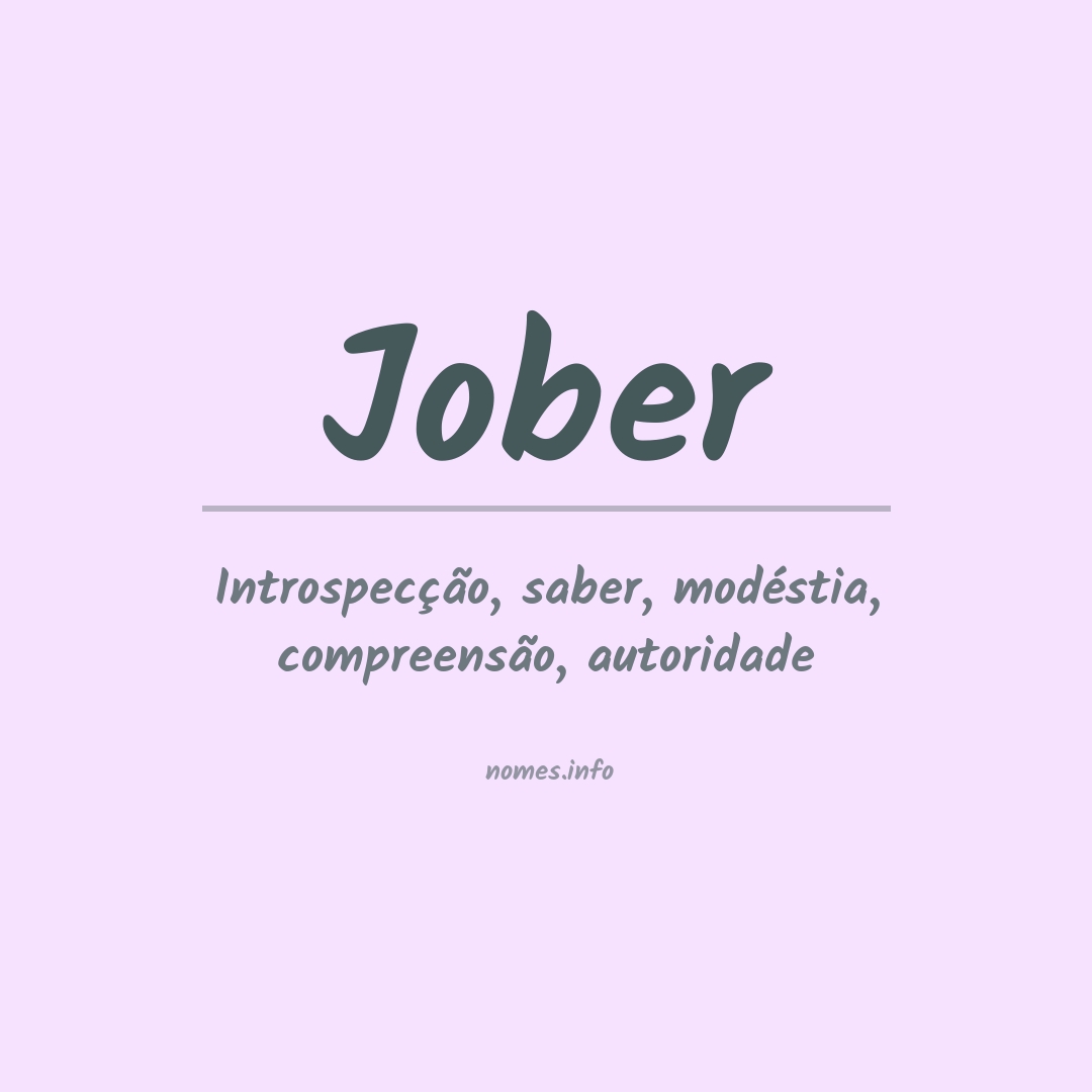 Significado do nome Jober