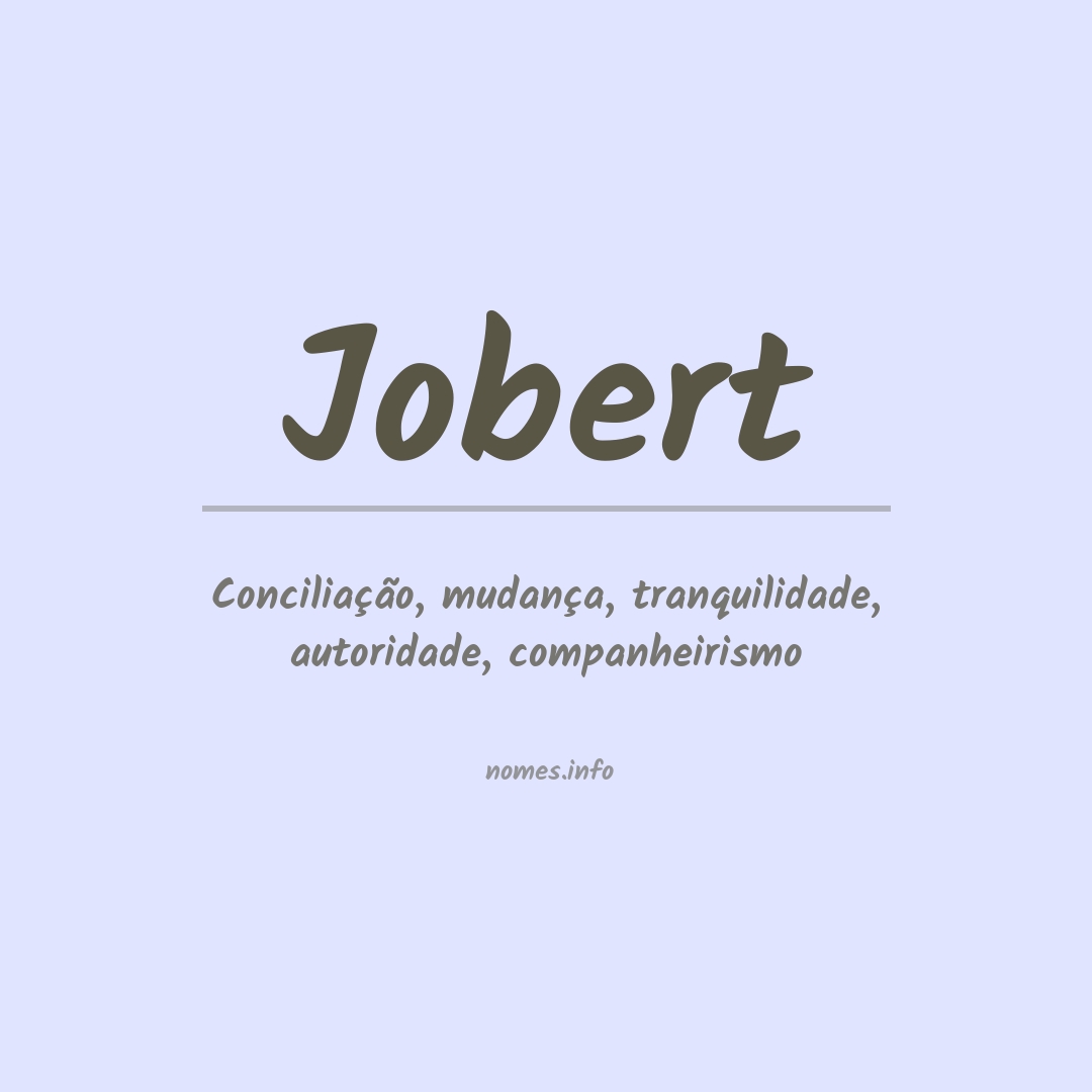 Significado do nome Jobert