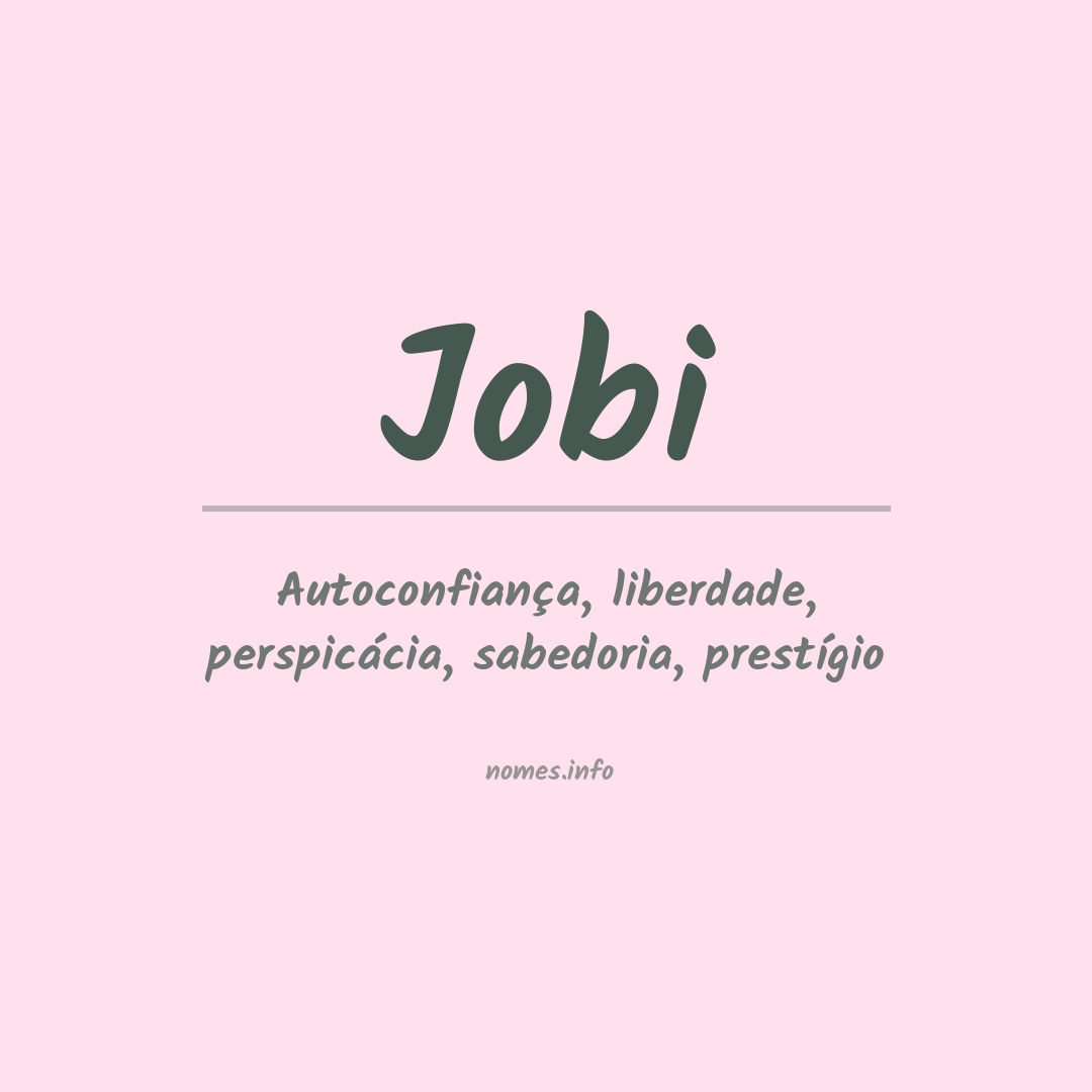 Significado do nome Jobi