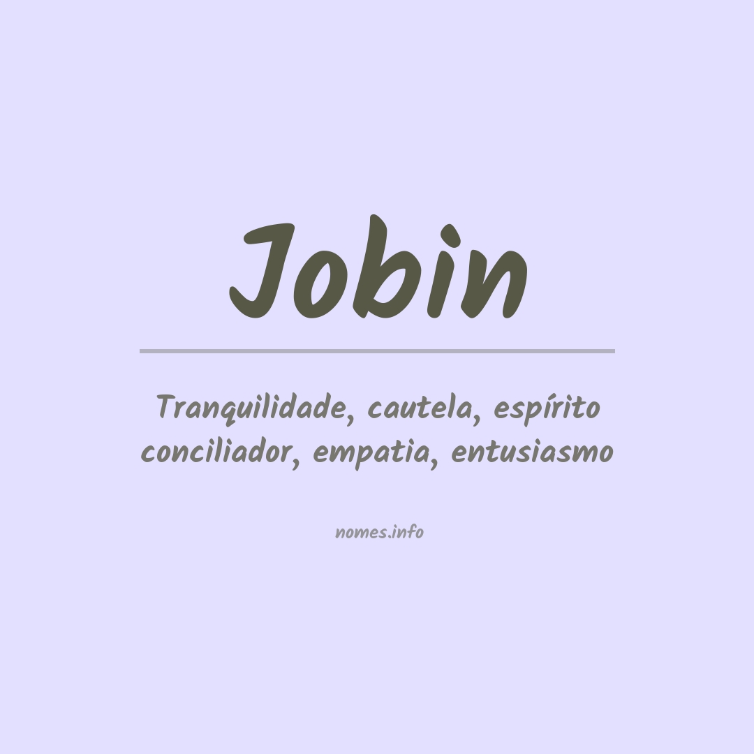 Significado do nome Jobin