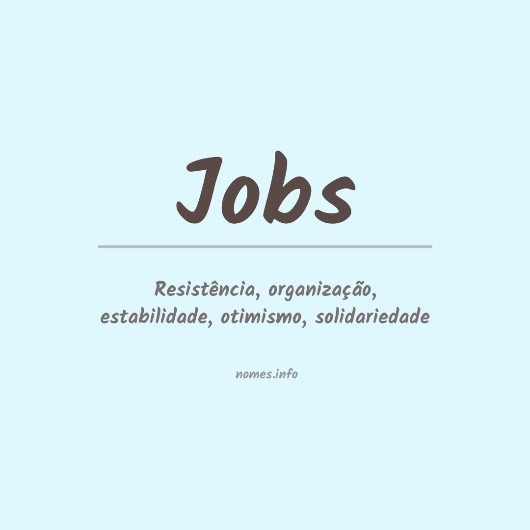 Significado do nome Jobs