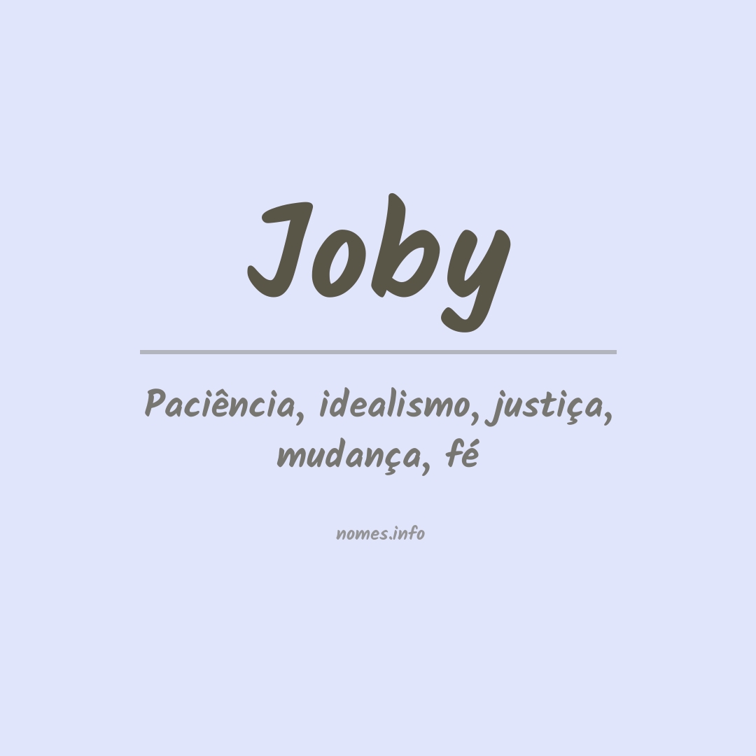Significado do nome Joby