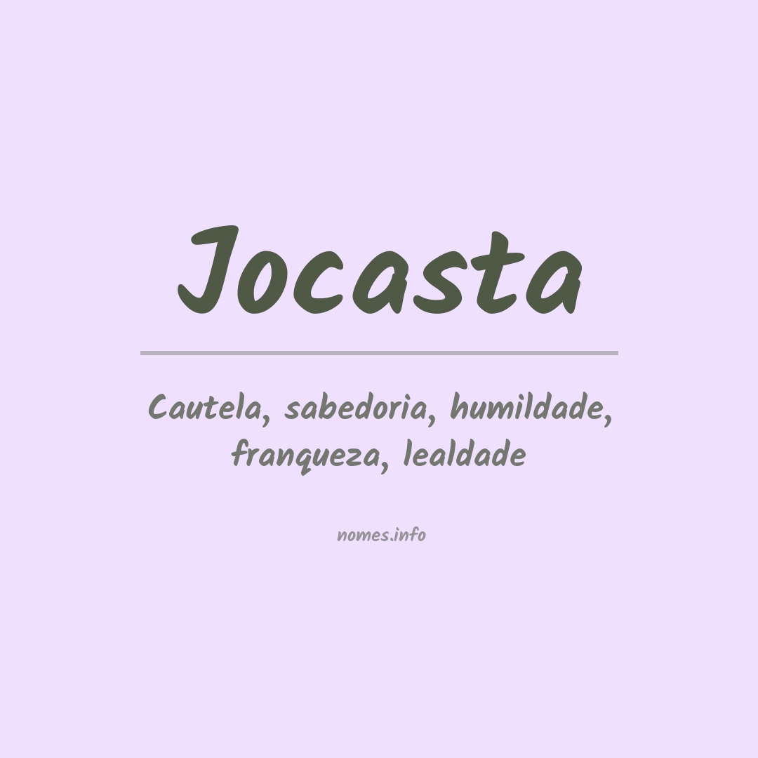 Significado do nome Jocasta