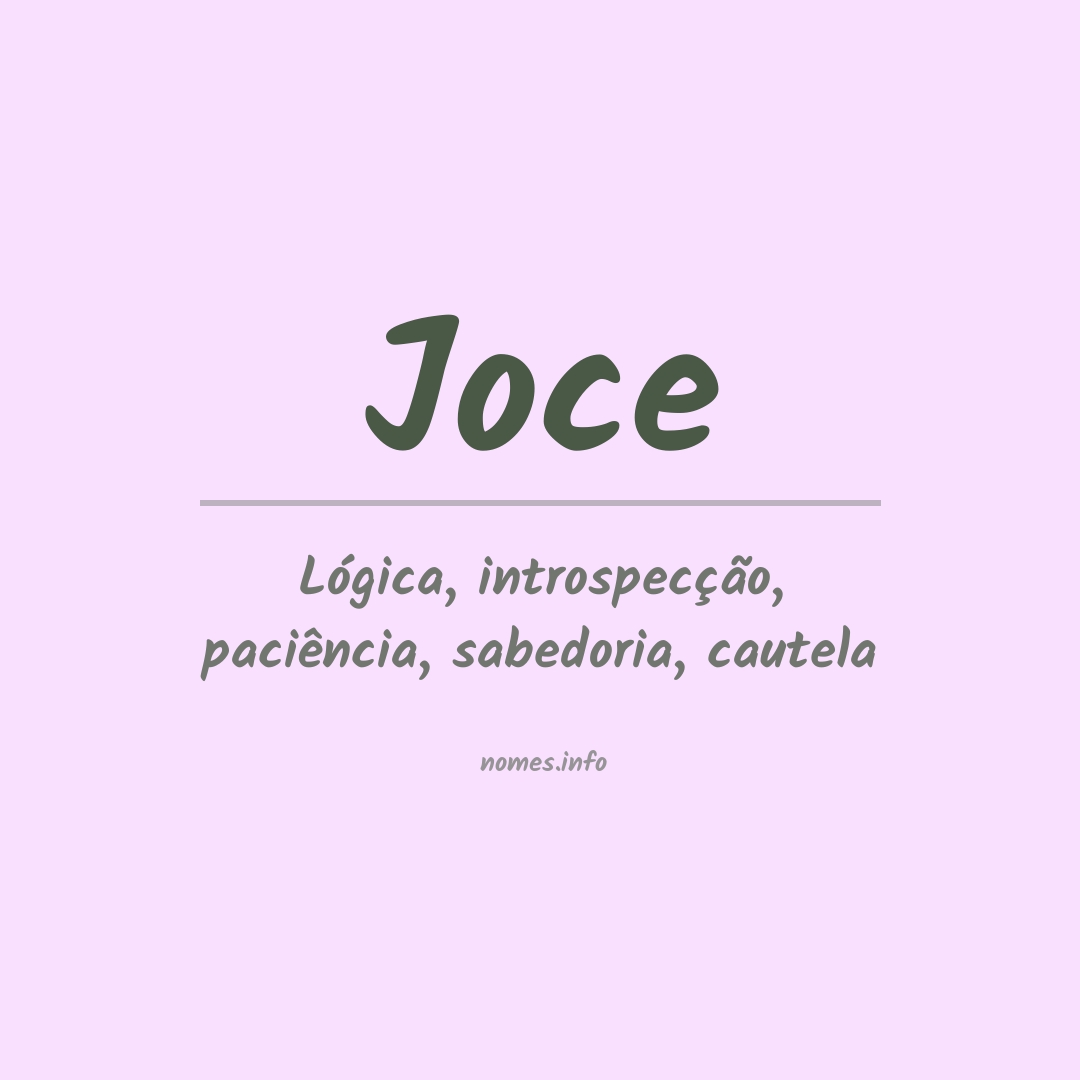 Significado do nome Joce