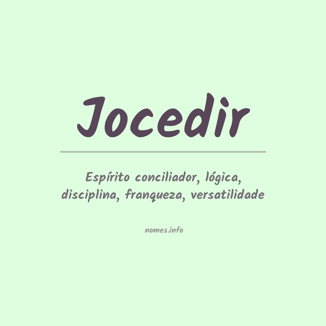 Significado do nome Jocedir
