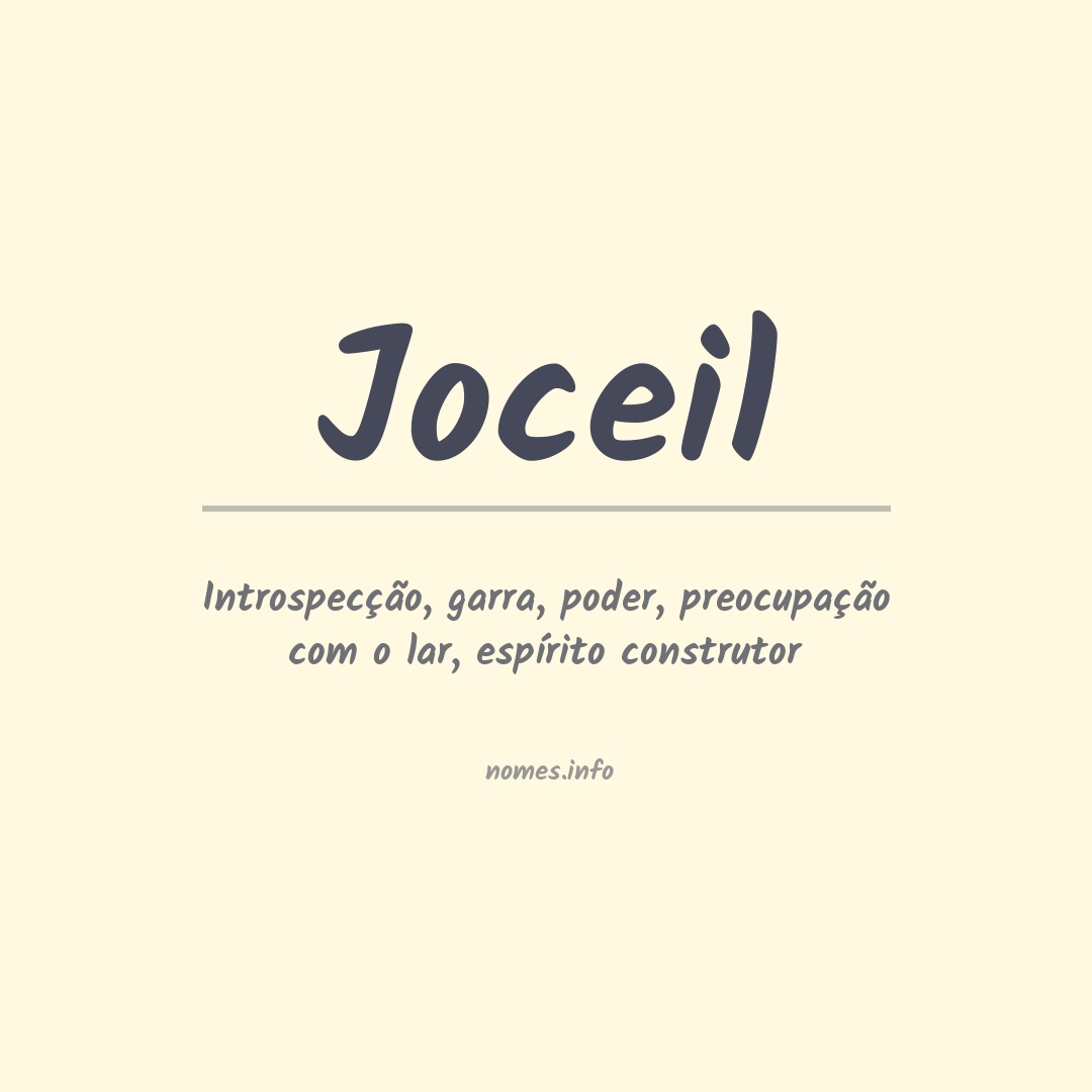 Significado do nome Joceil