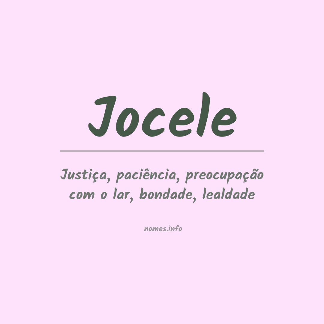 Significado do nome Jocele