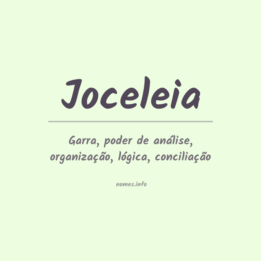 Significado do nome Joceleia