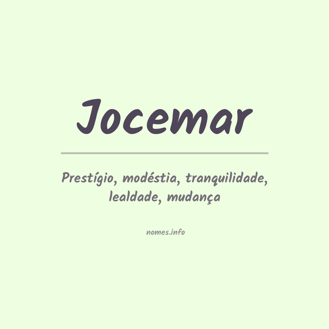 Significado do nome Jocemar