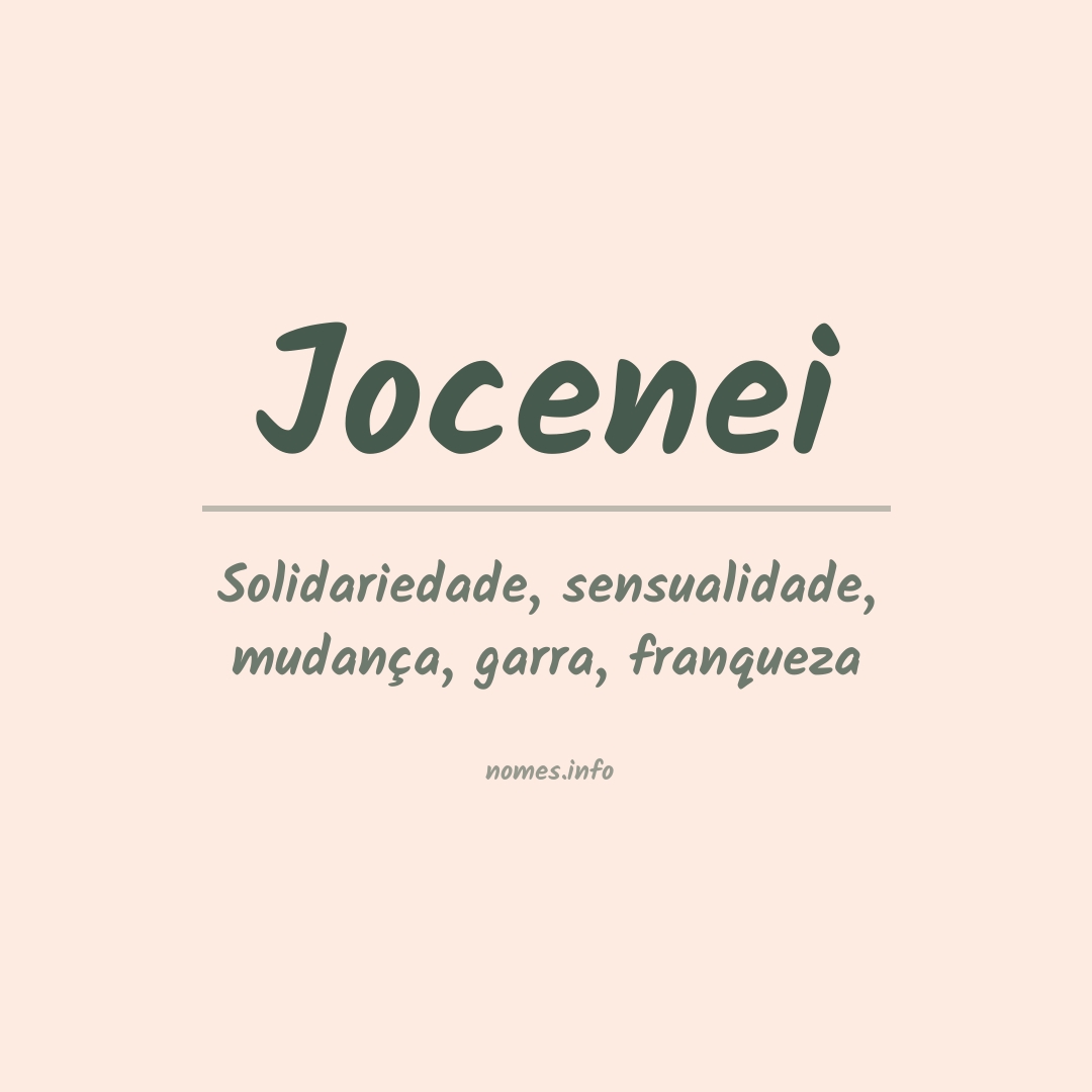 Significado do nome Jocenei