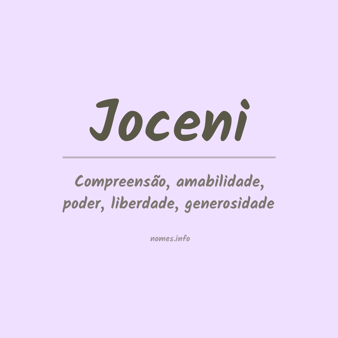 Significado do nome Joceni
