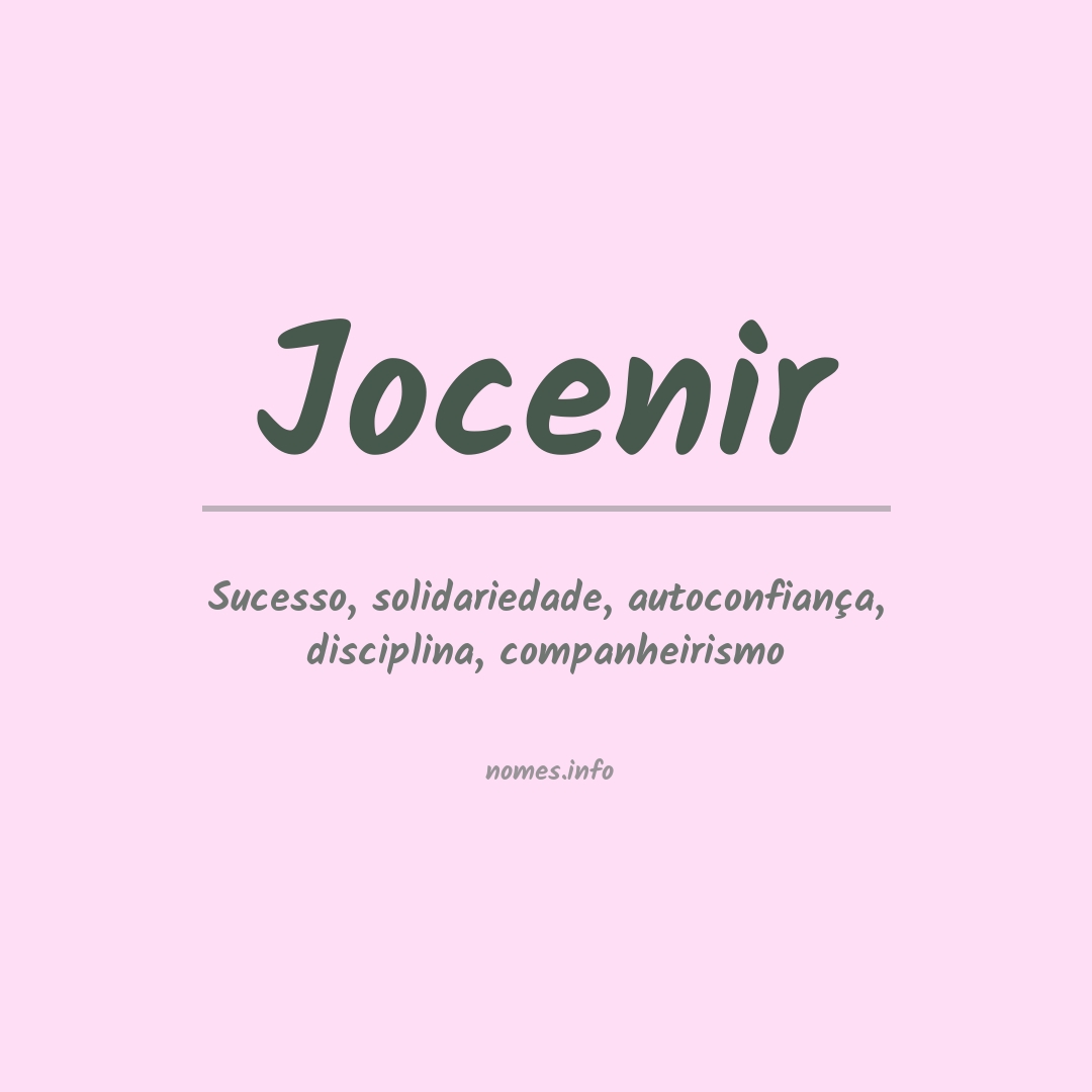 Significado do nome Jocenir