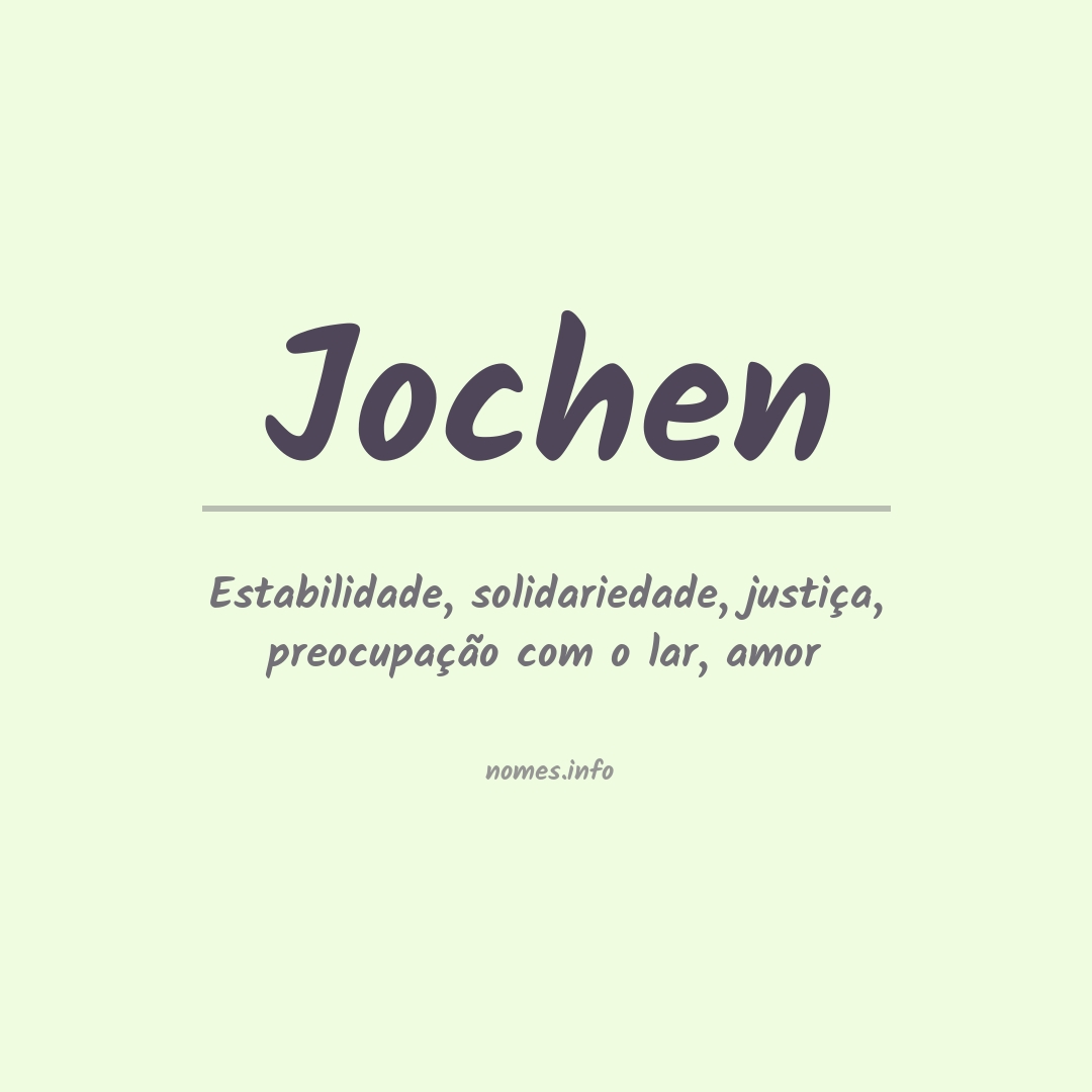 Significado do nome Jochen