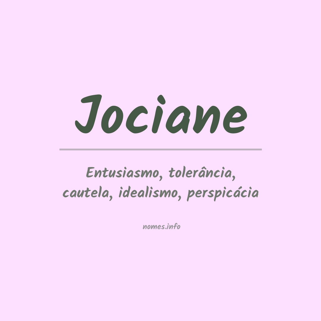 Significado do nome Jociane