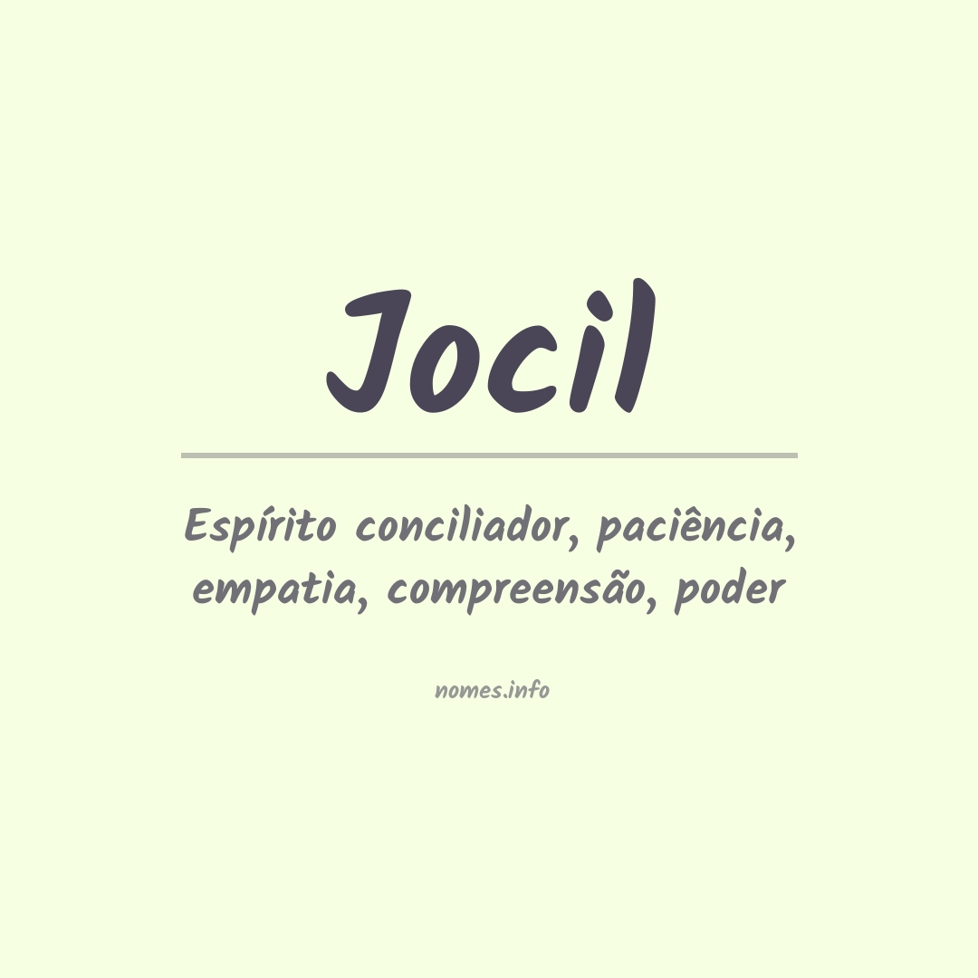 Significado do nome Jocil